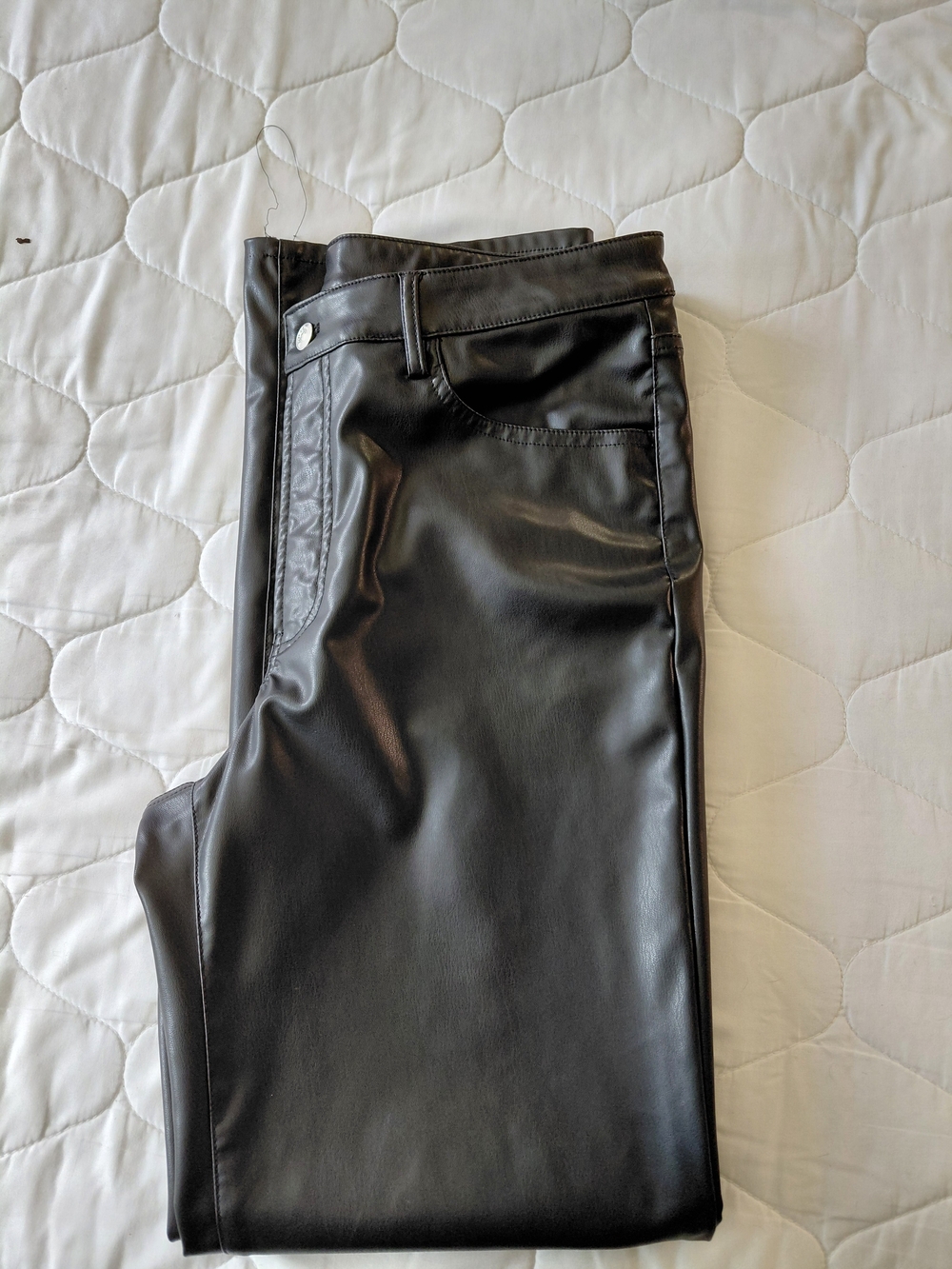 H&M Black Faux Leather Pants
